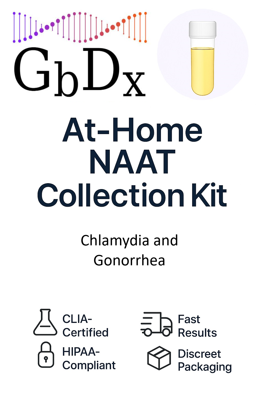 Chlamydia and Gonorrhea Lab Screening Test from At-Home FV Urine Collection Kit