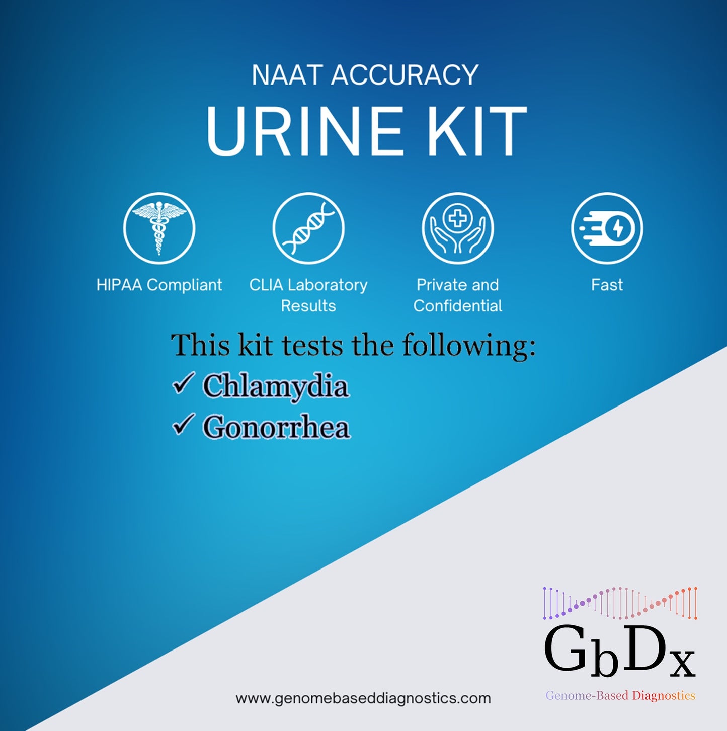 Chlamydia and Gonorrhea Lab Screening Test from At-Home Urine Collection Kit