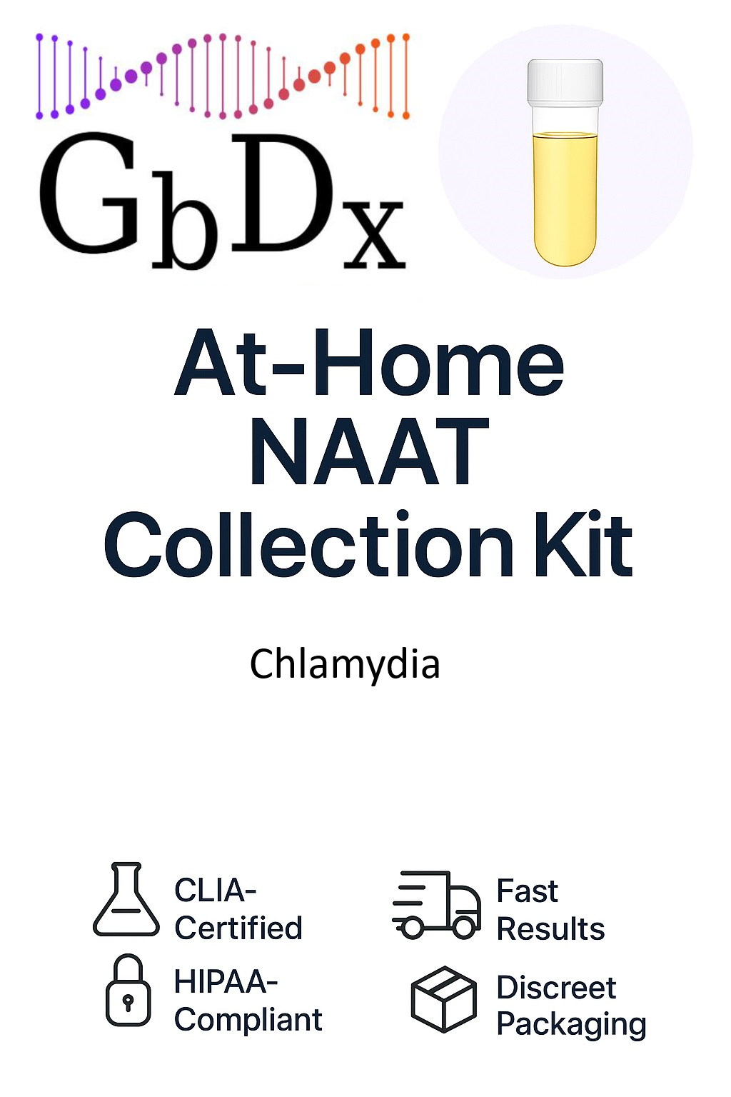 Chlamydia Screening Lab Screening Test Urine At-Home Collection Kit