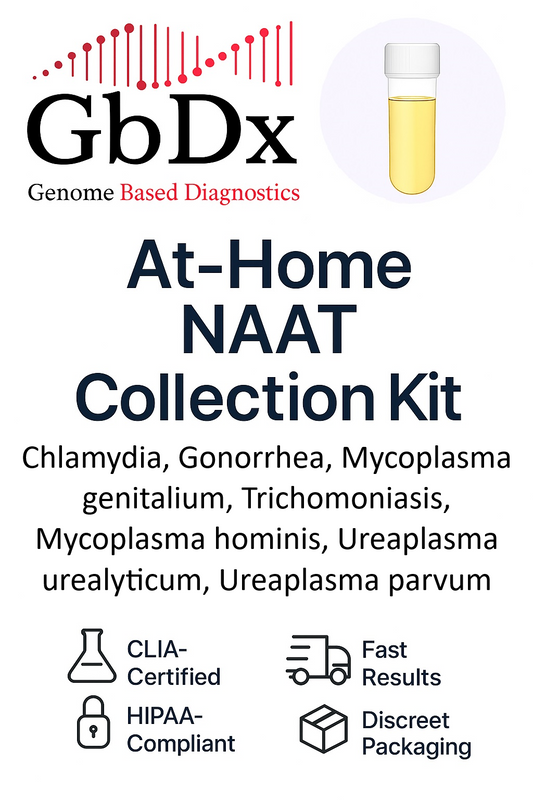Chlamydia, Gonorrhea, M. genitalium, M. hominis, U. urealyticum, U. parvum, and Trichomoniasis Lab Screening Test At-Home Urine Collection Kit