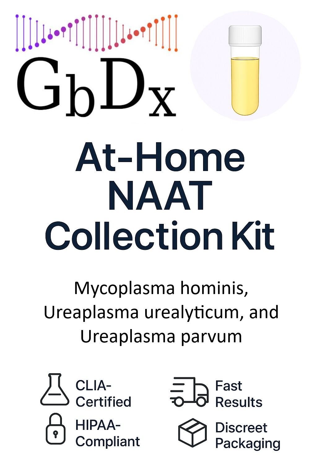 Mycoplasma hominis, Ureaplasma urealyticum, and Ureaplasma parvum Lab Screening Test from At-Home FV Urine Collection Kit