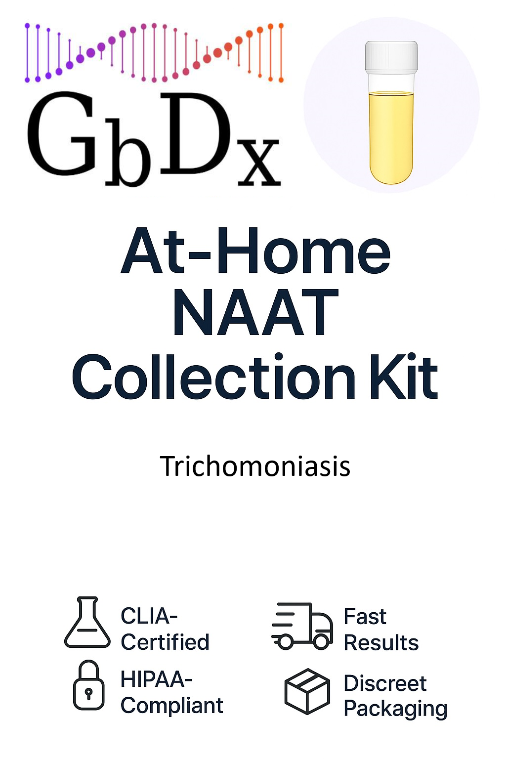 Trichomoniasis Lab Screening Test Urine At-Home Collection Kit